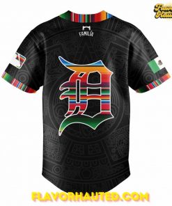 Detroit Tigers Mexican Heritage Night Special Black Baseball Jersey 3