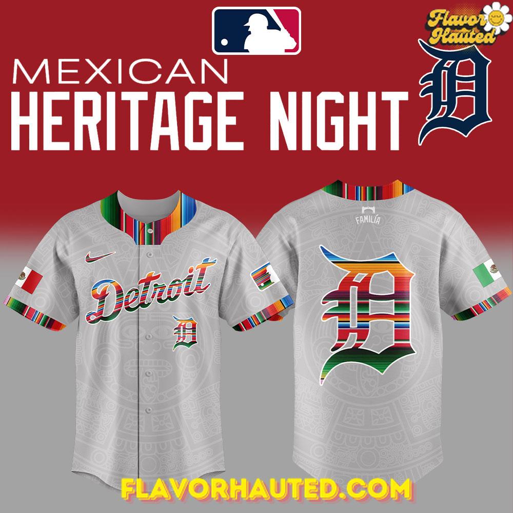 Detroit Tigers Mexican Heritage Night Special Gray Baseball Jersey Detroit Tigers Mexican Heritage Night Special Gray Baseball Jersey
