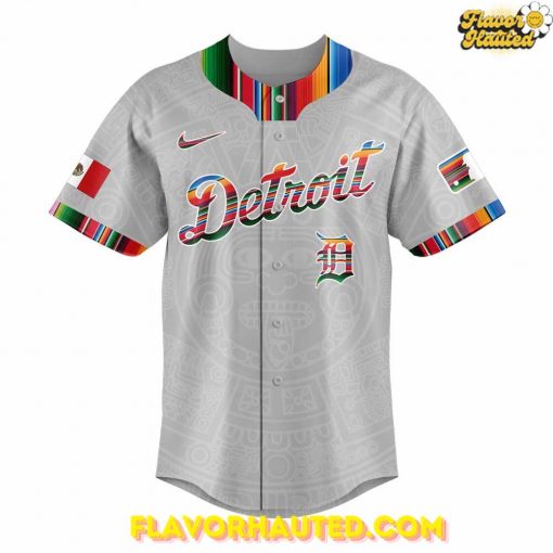 Detroit Tigers Mexican Heritage Night Special Gray Baseball Jersey