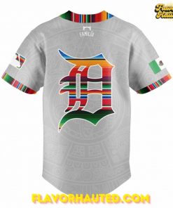 Detroit Tigers Mexican Heritage Night Special Gray Baseball Jersey 3