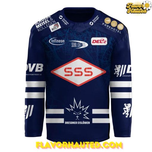 Dresdner Eislöwen Meister 2025 Special Navy Hockey Jersey