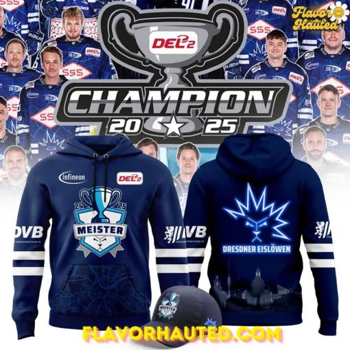 Dresdner Eislöwen Meister 2025 Special Navy Hoodie