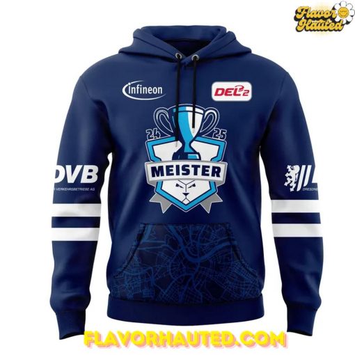 Dresdner Eislöwen Meister 2025 Special Navy Hoodie