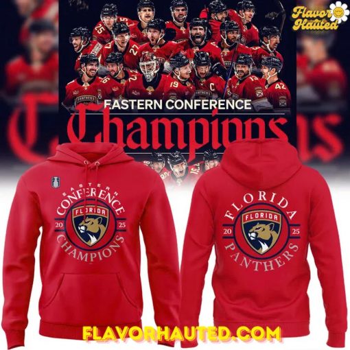 Florida Panthers 2025 Eastern Conference Champions Special Red Hoodie
