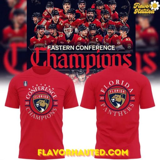 Florida Panthers 2025 Eastern Conference Champions Special Red T-Shirt