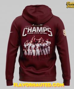 Florida State Seminoles 2025 Softball Champions Limited Hoodie 3