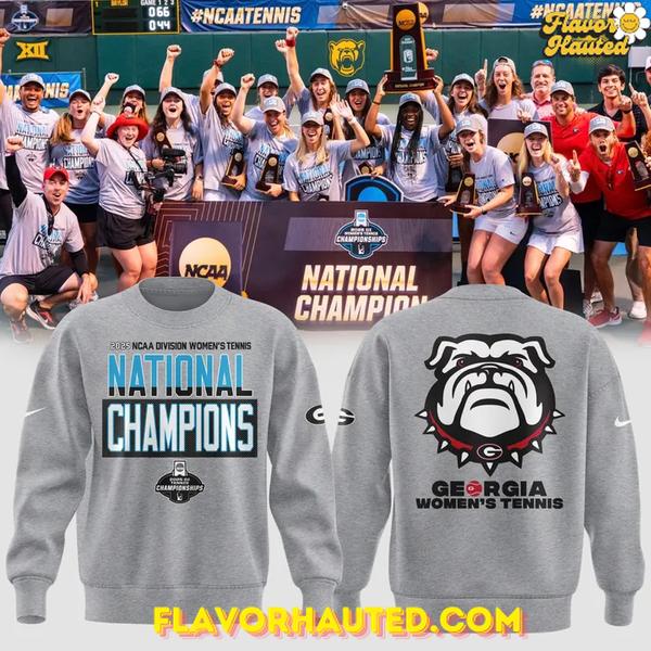 Georgia Bulldogs 2025 NCAA Division I Women’s Tennis National Champions Sweatshirt Georgia Bulldogs 2025 NCAA Division I Women’s Tennis National Champions Sweatshirt