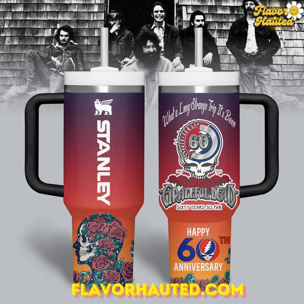 Grateful Dead Happy 60th Anniversary Limited Edition Stanley Tumbler Cup Grateful Dead Happy 60th Anniversary Limited Edition Stanley Tumbler Cup