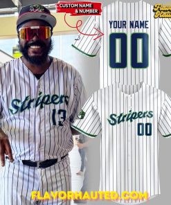 Gwinnett Stripers 2025 Custom Name & Number Striped Baseball Jersey