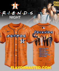 Houston Astros MLB x F.R.I.E.N.D.S Night Special Orange Baseball Jersey