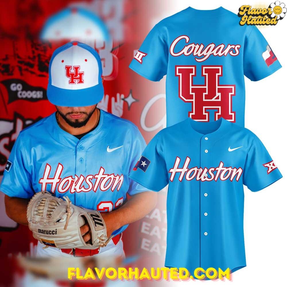 Houston Cougars 2025 Custom Special Baseball Jersey Houston Cougars 2025 Custom Special Baseball Jersey
