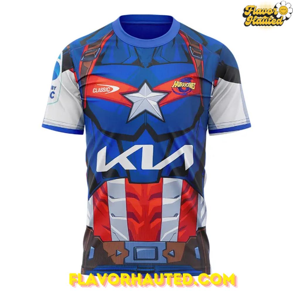 Hurricanes 2025 Captain America Limited Edition T-Shirt Hurricanes 2025 Captain America Limited Edition T-Shirt