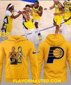 Indiana Pacers 2025 Reggie Miller Choke Yellow Hoodie