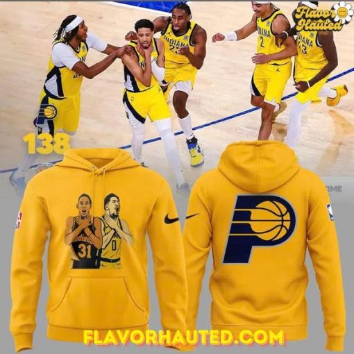 Indiana Pacers 2025 Reggie Miller Choke Yellow Hoodie