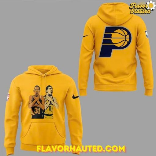 Indiana Pacers 2025 Reggie Miller Choke Yellow Hoodie