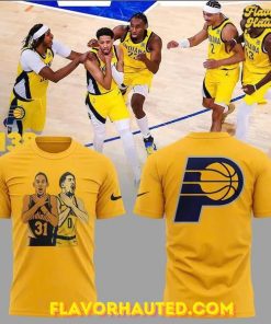 Indiana Pacers 2025 Reggie Miller Choke Yellow T-Shirt