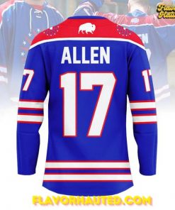 Josh Allen Buffalo Bills Heritage Special Edition Hockey Jersey 3