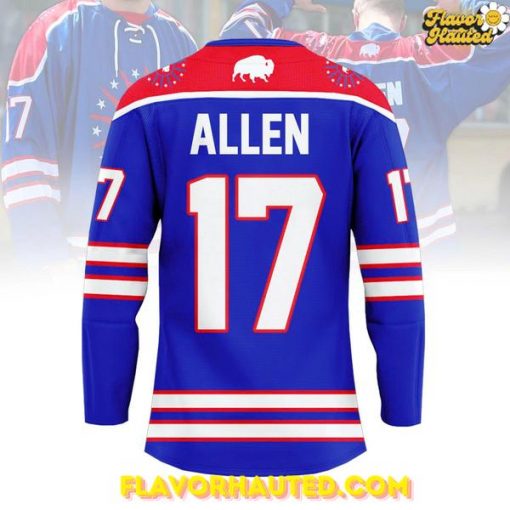 Josh Allen Buffalo Bills Heritage Special Edition Hockey Jersey