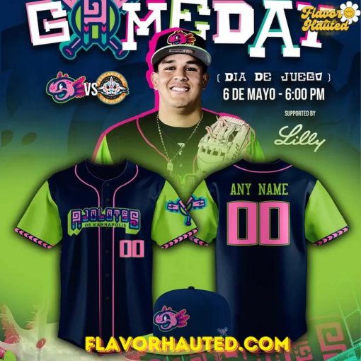 Kannapolis Qolotes Custom Special Neon Pop Baseball Jersey