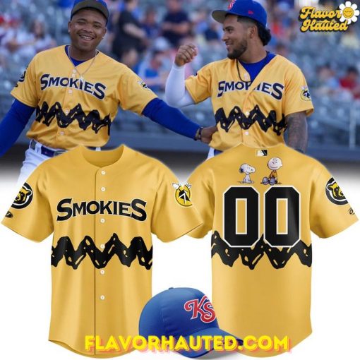 Knoxville Smokies 2025 Peanuts Night Special Baseball Jersey