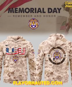 LSU Tigers Memorial Day 2025 Special Camo Hoodie