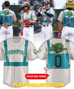 Lehigh Valley IronPigs x Star Wars Yoda Special Baseball Jersey