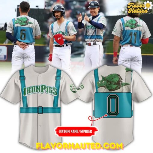 Lehigh Valley IronPigs x Star Wars Yoda Special Baseball Jersey
