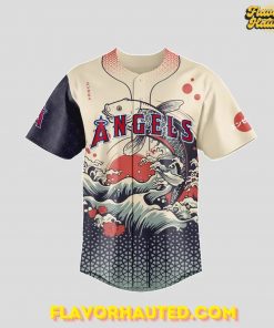 Los Angeles Angels Japanese Heritage Night Koi Wave Baseball Jersey