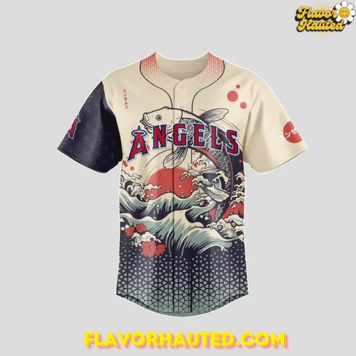 Los Angeles Angels Japanese Heritage Night Koi Wave Baseball Jersey