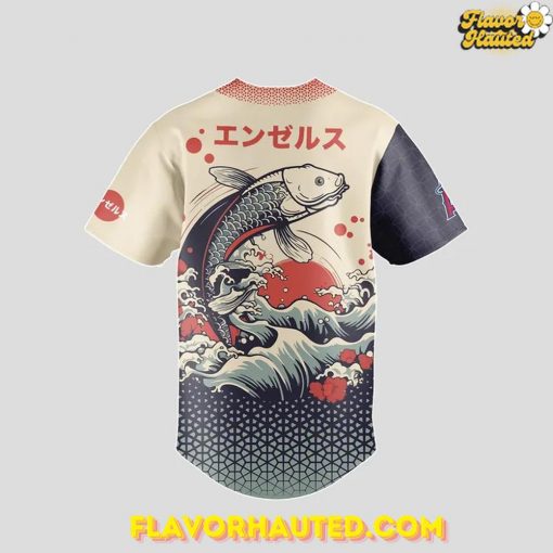 Los Angeles Angels Japanese Heritage Night Koi Wave Baseball Jersey