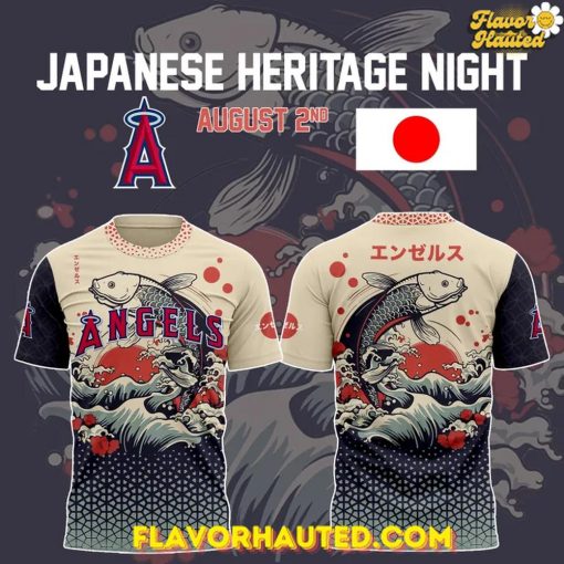 Los Angeles Angels Japanese Heritage Night Koi Wave T-Shirt