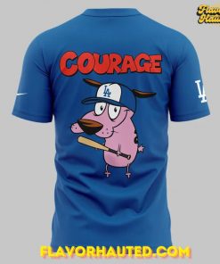 Los Angeles Dodgers x Courage Dog 2025 Special Blue T Shirt 3