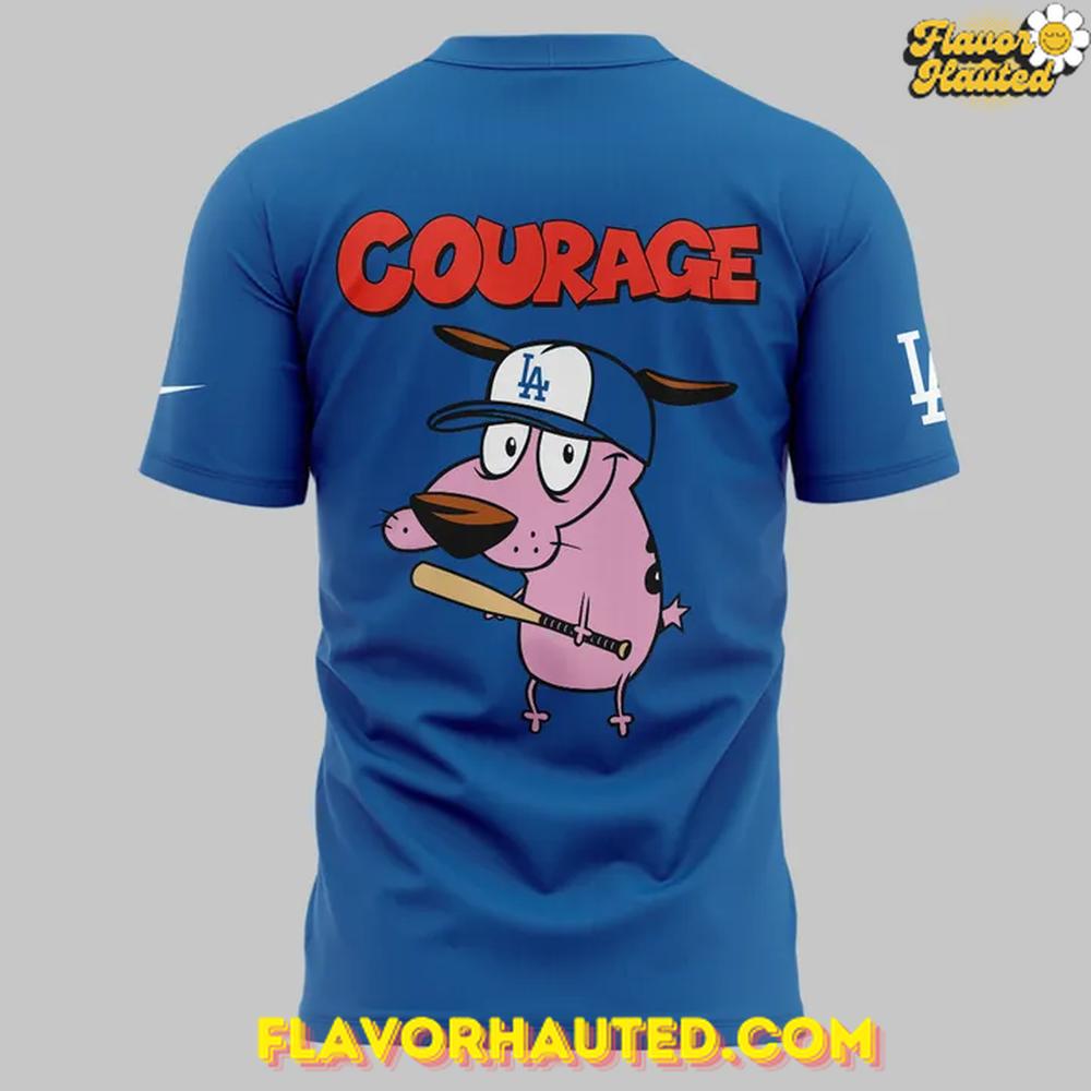 Los Angeles Dodgers x Courage Dog 2025 Special Blue T-Shirt Los Angeles Dodgers x Courage Dog 2025 Special Blue T-Shirt