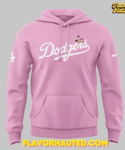 Los Angeles Dodgers x Courage the Cowardly Dog 2025 Special Pink Hoodie