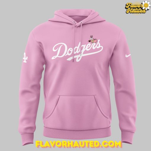 Los Angeles Dodgers x Courage the Cowardly Dog 2025 Special Pink Hoodie