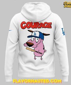 Los Angeles Dodgers x Courage Dog 2025 Special White Hoodie 3