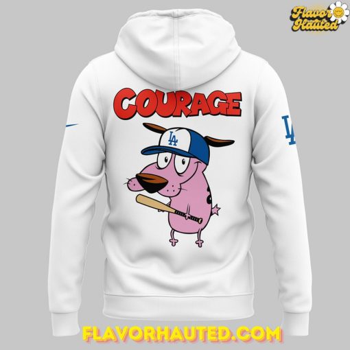 Los Angeles Dodgers x Courage the Cowardly Dog 2025 Special White Hoodie