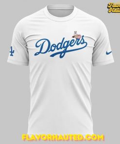 Los Angeles Dodgers x Courage the Cowardly Dog 2025 Special White T-Shirt