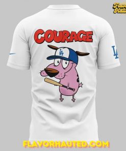 Los Angeles Dodgers x Courage Dog 2025 Special White T Shirt 3