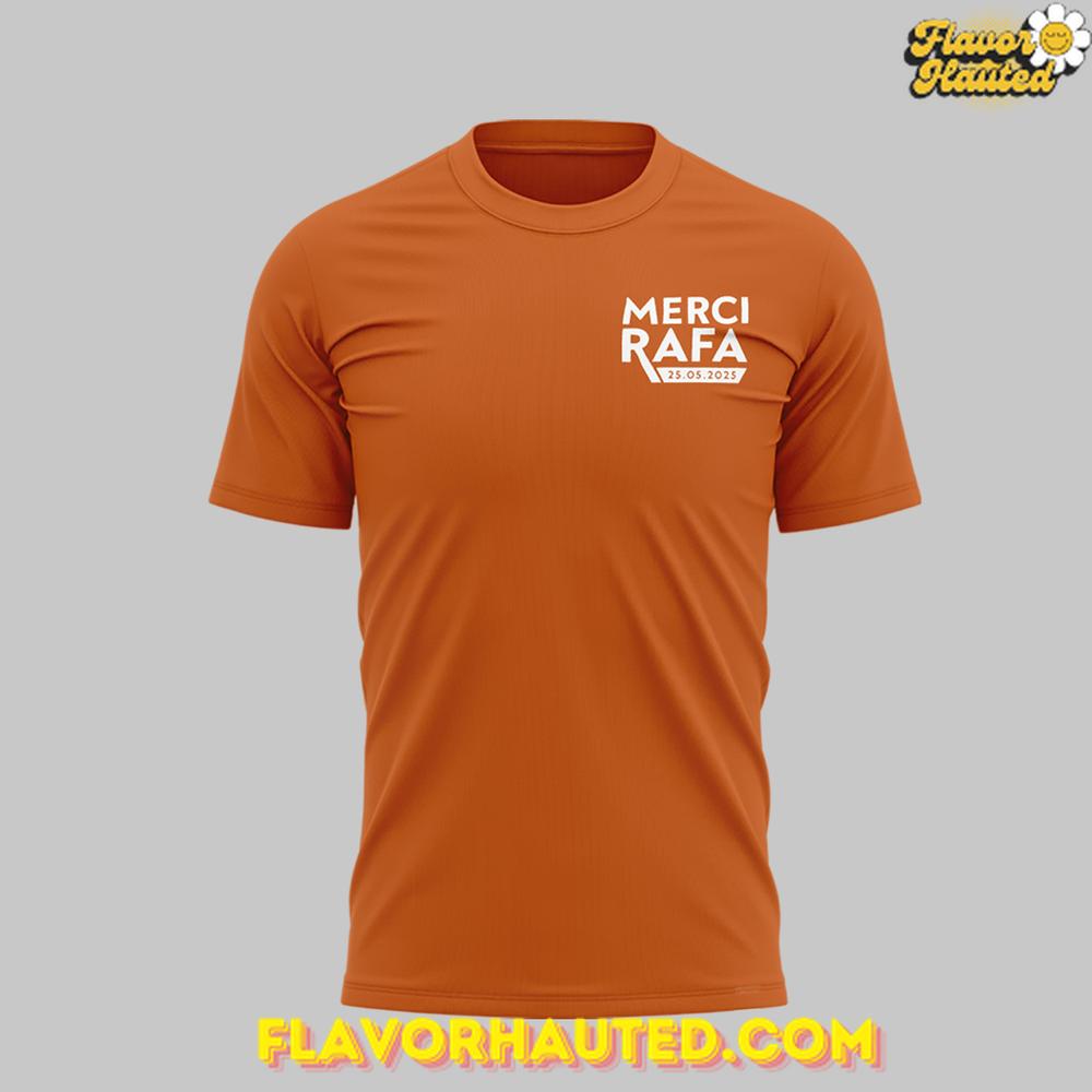 ‘Merci Rafa’ Rafael Nadal Roland Garros Tribute Signature T-Shirt ‘Merci Rafa’ Rafael Nadal Roland Garros Tribute Signature T-Shirt