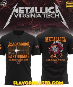 Metallica x Virginia Tech Hokies Blacksburg Earthquake 2025 Limited T-Shirt