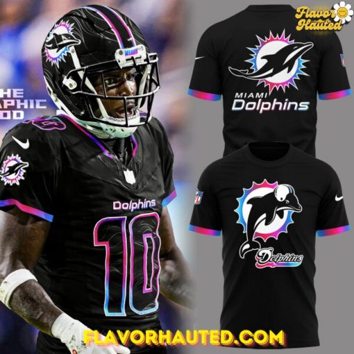 Miami Dolphins NFL Vice City Black Special T-Shirt