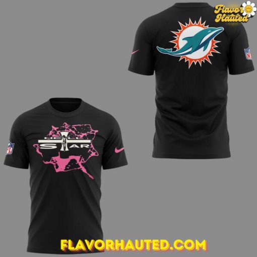 Miami Dolphins NFL x Hell Star Limited Edition Black T-Shirt