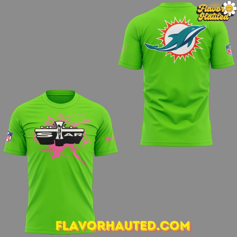 Miami Dolphins NFL x Hell Star Limited Edition Green T-Shirt Miami Dolphins NFL x Hell Star Limited Edition Green T-Shirt