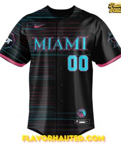 Miami Marlins Retrowave Neon City Edition Baseball Jersey