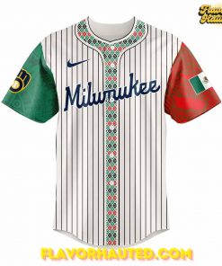 Milwaukee Brewers 2025 Mexican Heritage Night Striped Special Jersey