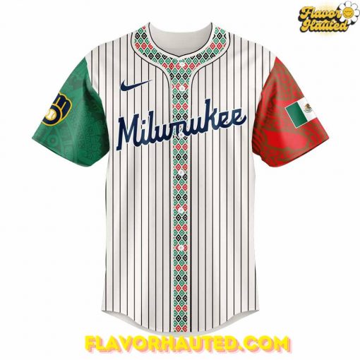 Milwaukee Brewers 2025 Mexican Heritage Night Striped Special Jersey
