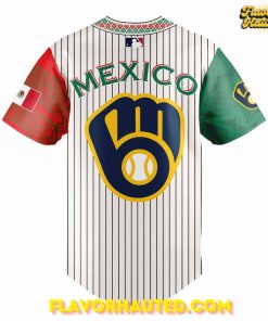 Milwaukee Brewers 2025 Mexican Heritage Night Striped Special Jersey 3