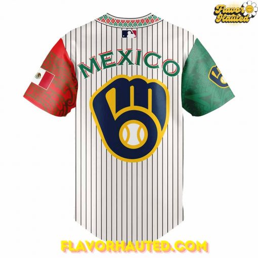 Milwaukee Brewers 2025 Mexican Heritage Night Striped Special Jersey