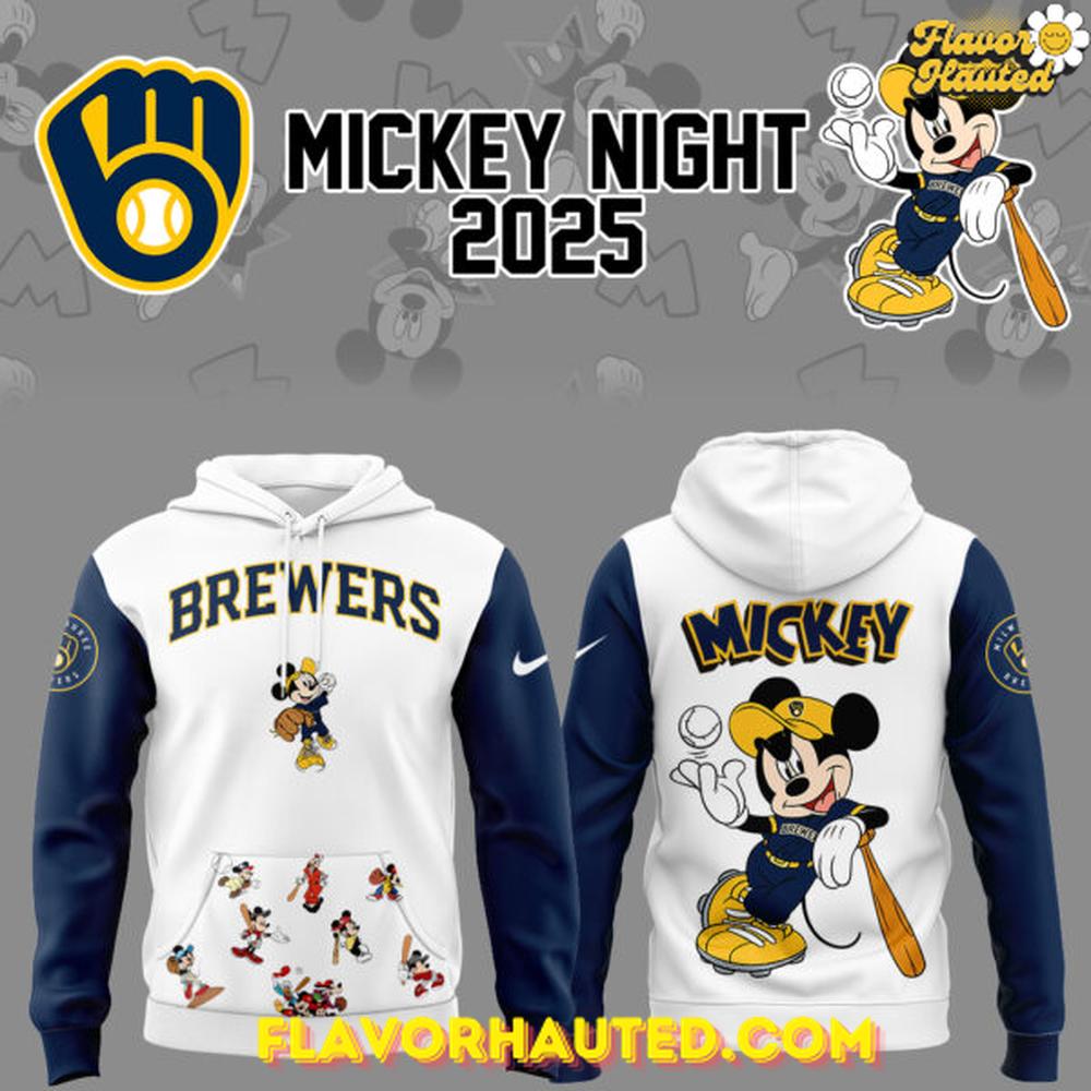 Milwaukee Brewers x Mickey Mouse Night 2025 Limited Hoodie Milwaukee Brewers x Mickey Mouse Night 2025 Limited Hoodie